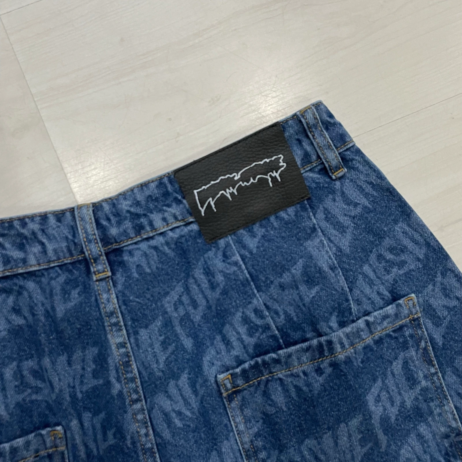 Fucking Awesome korte broek - Baggy Pleated Denim Shorts (blauw) – photo 6